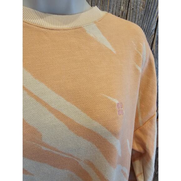 Sweaty Betty sz medium orange zebra striped pullover sweater lounge comfortable - Picture 3 of 9